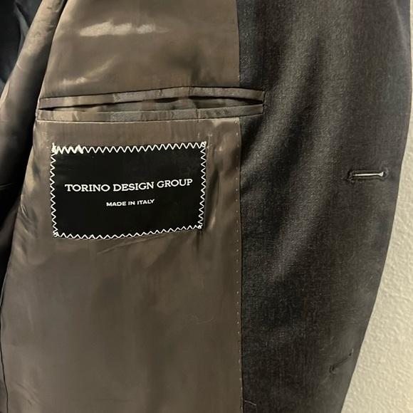 Torino Design Group Trabaldo Togna Gray Wool Blazer Sport Coat Suit 42L 36W - Picture 4 of 6